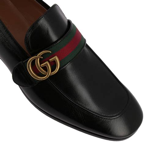 gucci leather shoes for men-black|Gucci men shoes leather authentic.